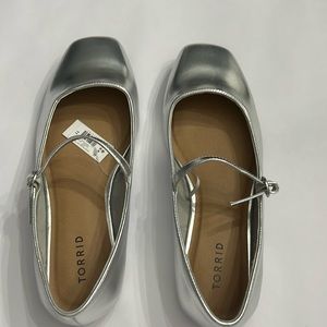 Silver Torrid Marry Jane, wide, size 11